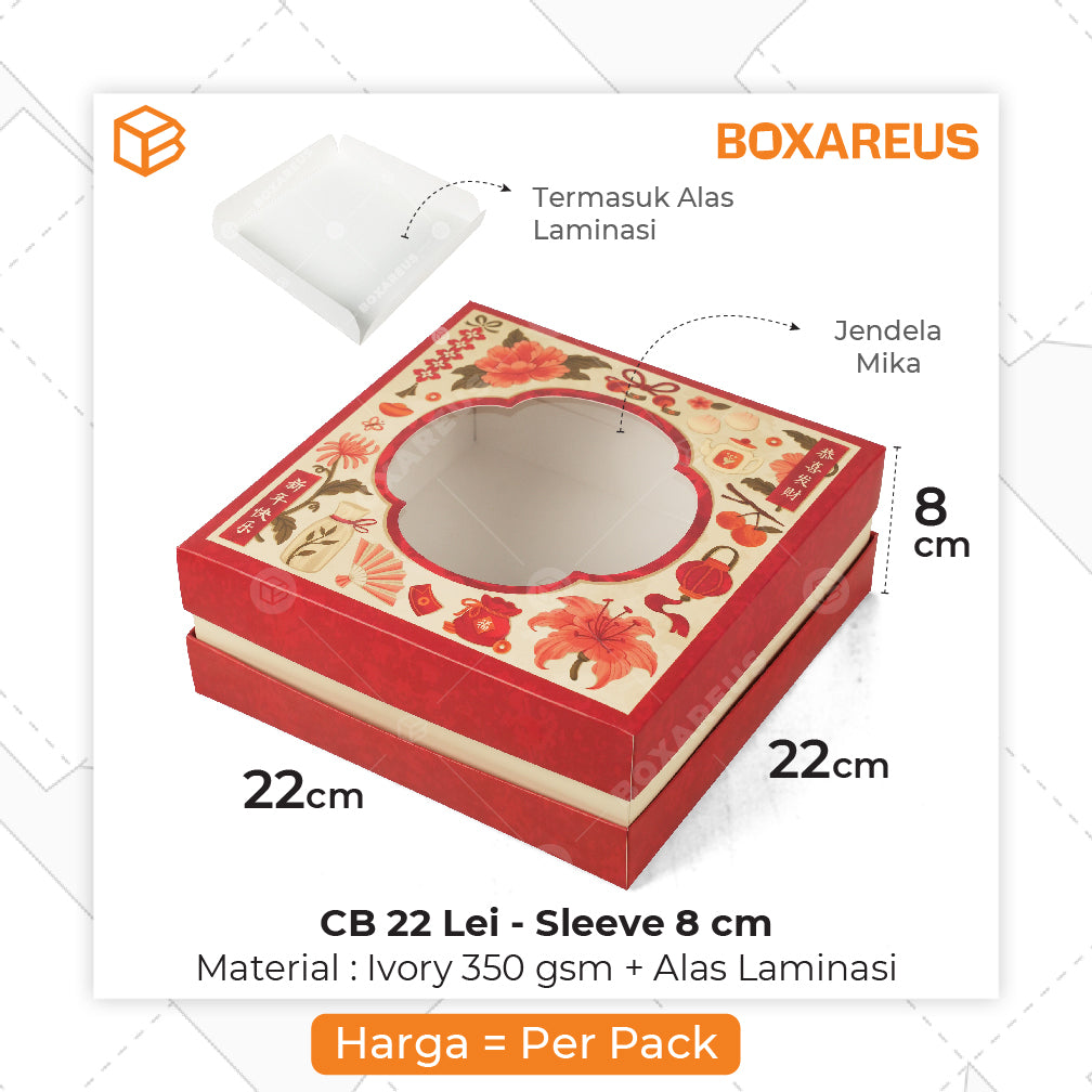 Cake Box - CB 22 Lei T5/8/12 cm Mika Polos (10 Pc)