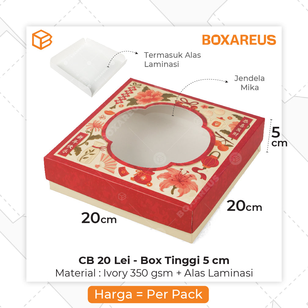 Cake Box - CB 20 Lei T5/8/12 cm Mika Polos (10 Pc)
