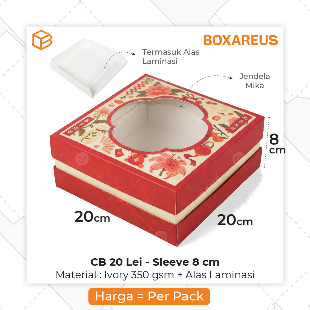 Cake Box - CB 20 Lei T5/8/12 cm Mika Polos (10 Pc)