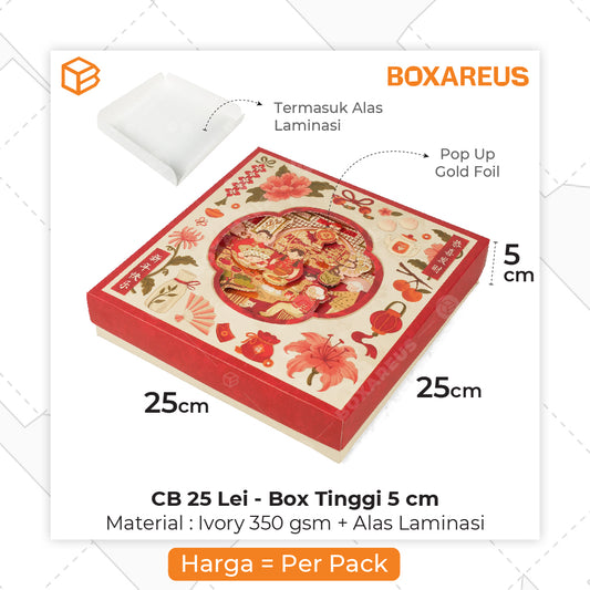 Cake Box - CB 25 Lei T5/8/12 cm Inner Foil (10 Pc)