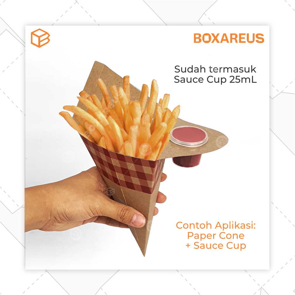 Snack Box / Box Kentang - FP Kentang Brown Medium (50 Pc)