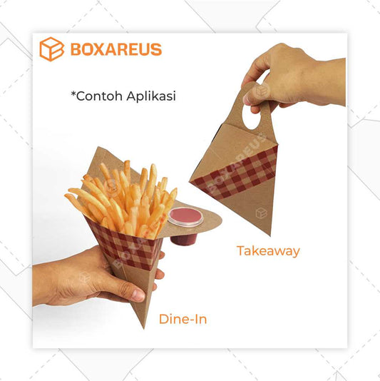 Snack Box / Box Kentang - FP Kentang Brown Medium (50 Pc)