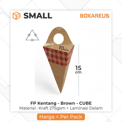Snack Box / Box Kentang - FP Kentang Brown Small (50 Pc)