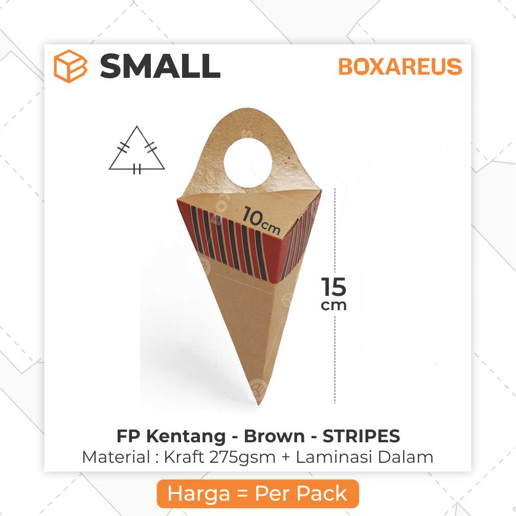 Snack Box / Box Kentang - FP Kentang Brown Small (50 Pc)