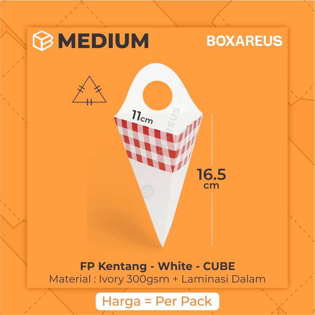 Snack Box / Box Kentang - FP Kentang White Medium (50 Pc)