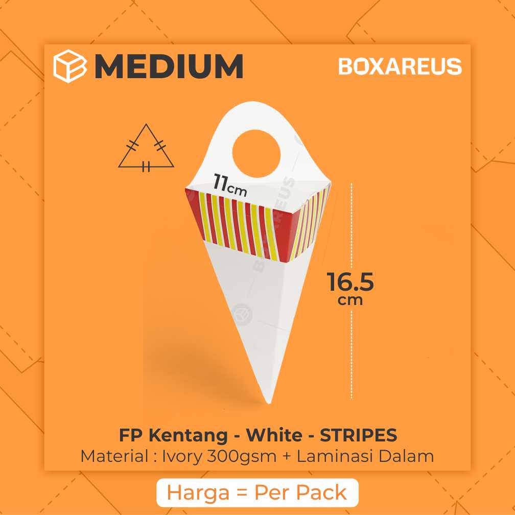 Snack Box / Box Kentang - FP Kentang White Medium (50 Pc)