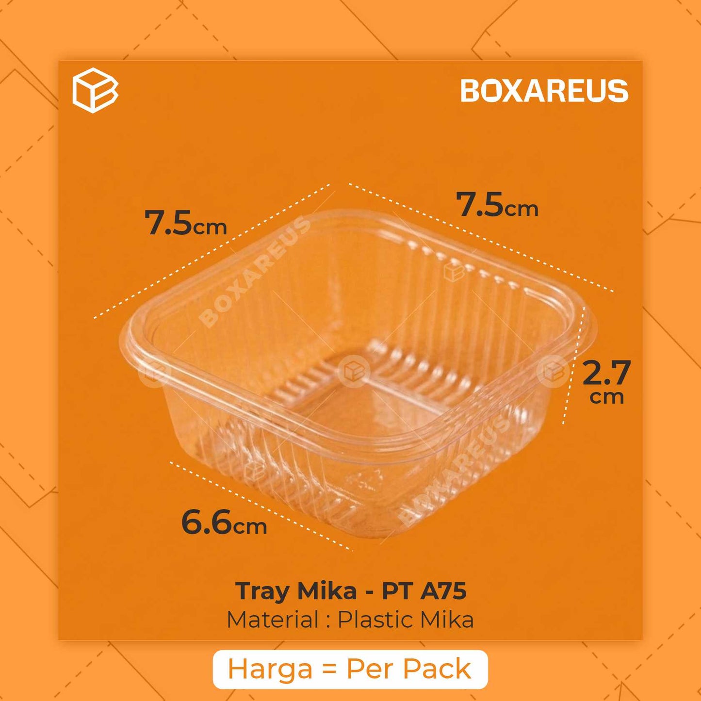 Moon Cake Tray Plastik - PTA75 (100 Pc)