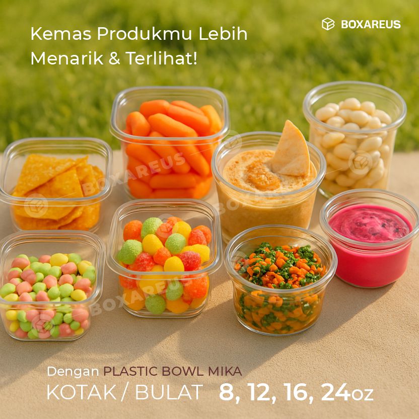 Mangkok Mika/Plastic Bowl - KOTAK (50 Pc)