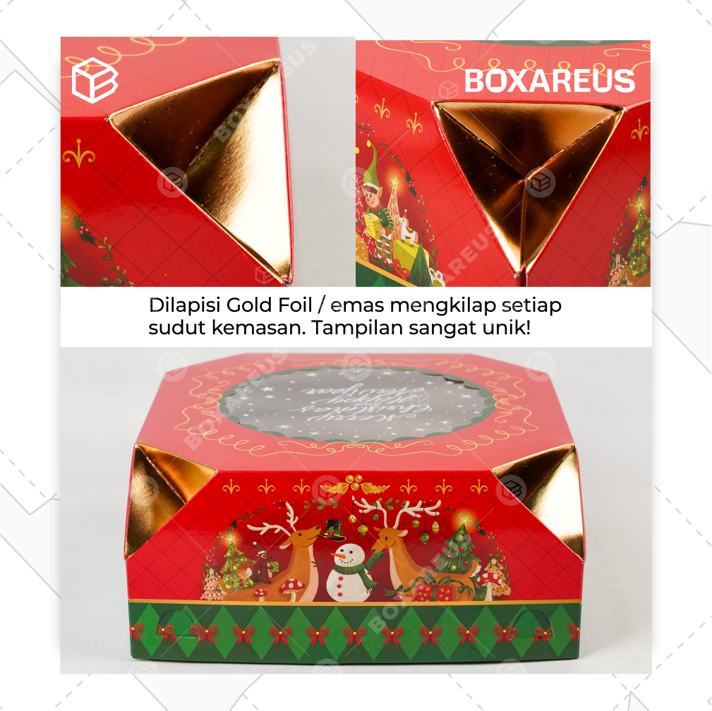 Cake Box - CB Concave Natal (10 Pc)