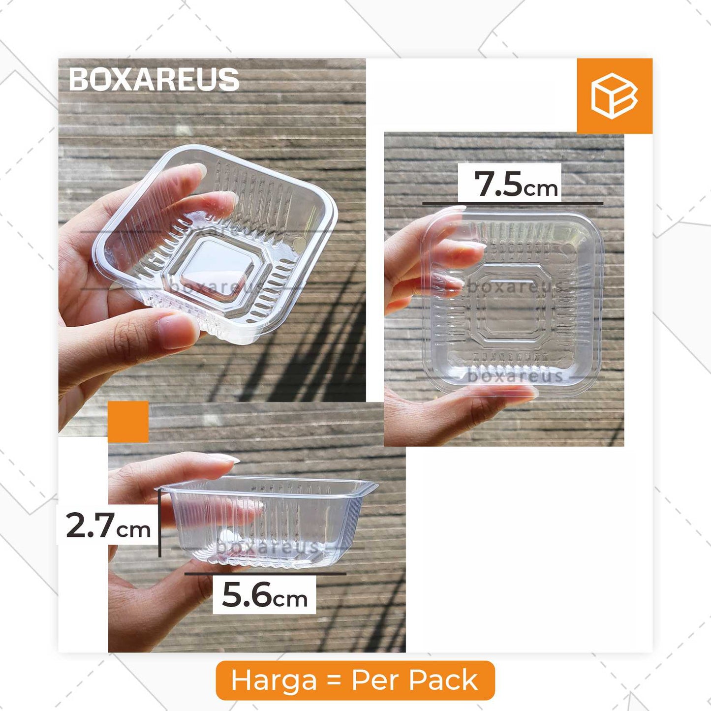 Moon Cake Tray Plastik - PTA75 (100 Pc)