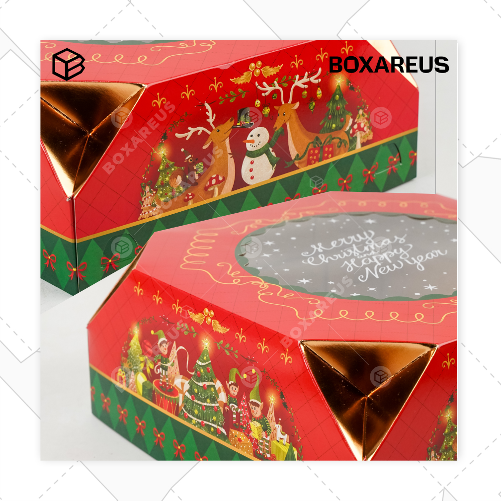 Cake Box - CB Concave Natal (10 Pc)