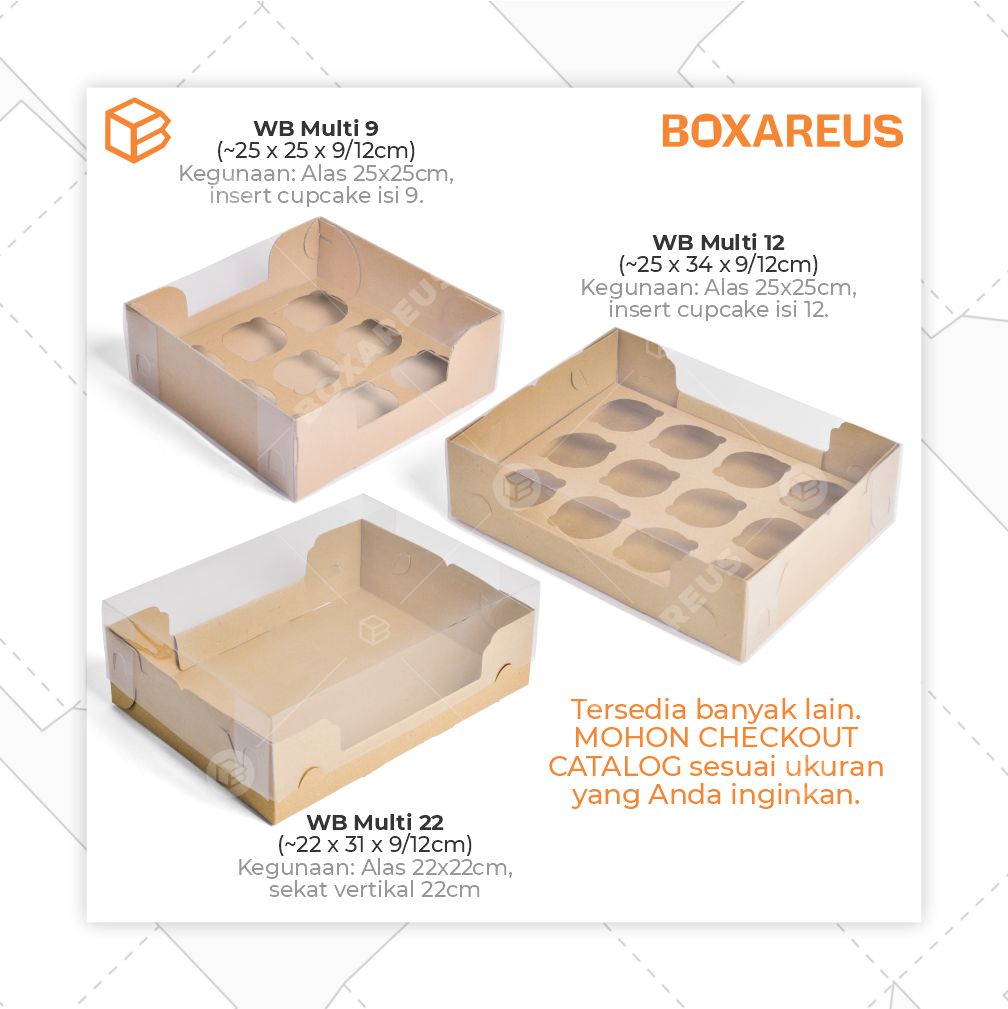 Pudding / Cup Cake Box - WB MULTI 22 (5 Pc)