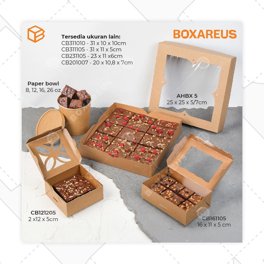 Brownies Box - CB161105 Brown (20 Pc)