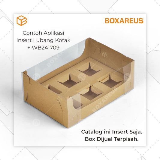 Insert Cup Cake Box - Lubang 6 Bulat (20 Pc)