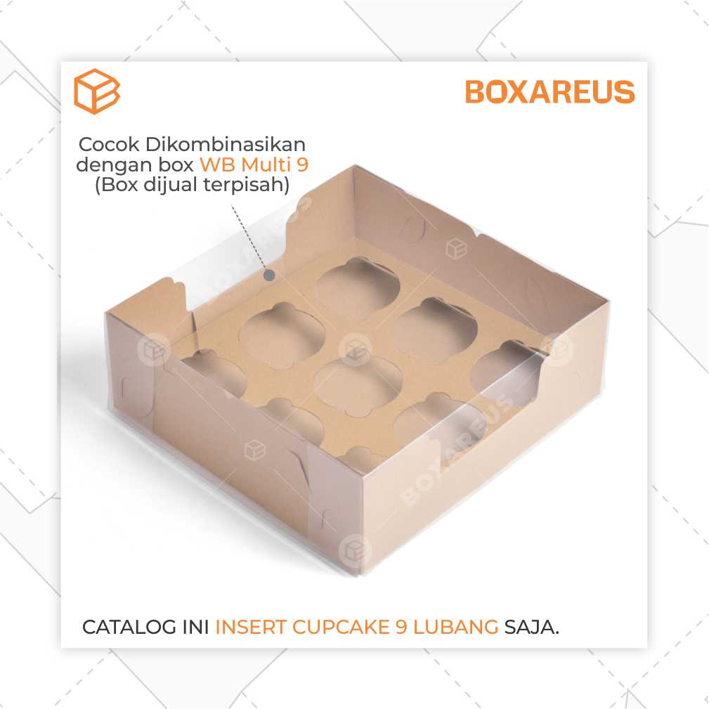 Insert Lubang 9 Cupcake / Muffin - INS CUP 9 (20 Pc)