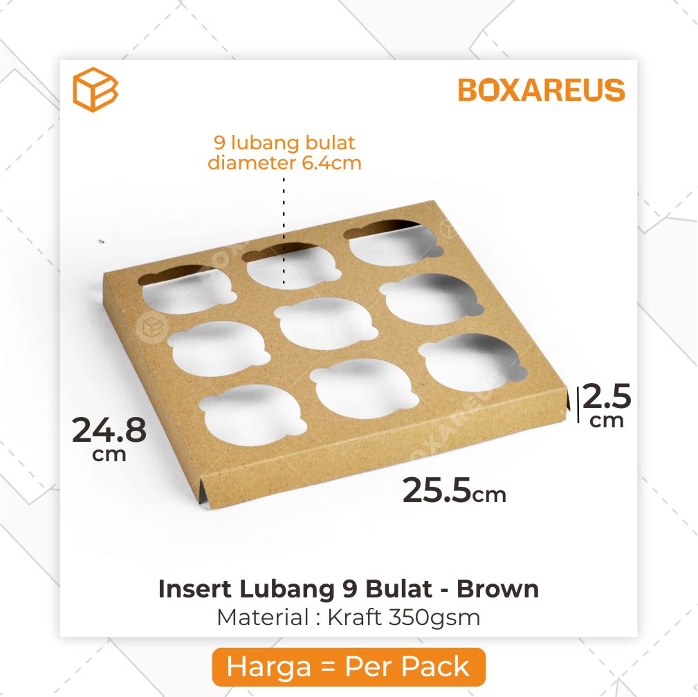 Insert Lubang 9 Cupcake / Muffin - INS CUP 9 (20 Pc)
