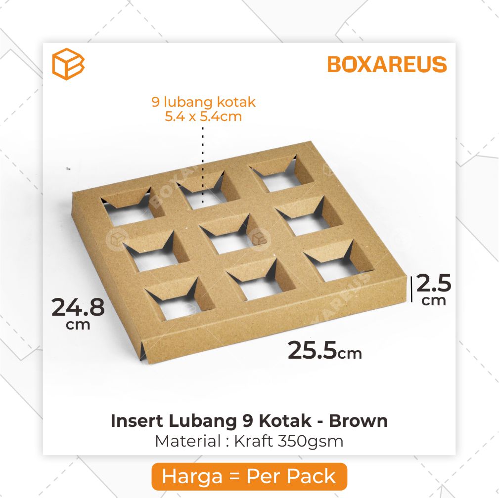 Insert Lubang 9 Cupcake / Muffin - INS CUP 9 (20 Pc)