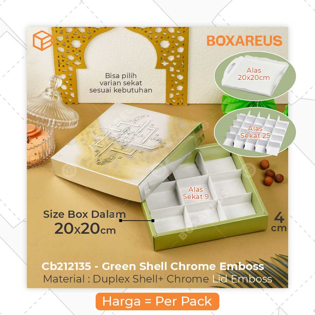 Cake Box/Nastar Box - CB212135 Emboss (10 Pc)