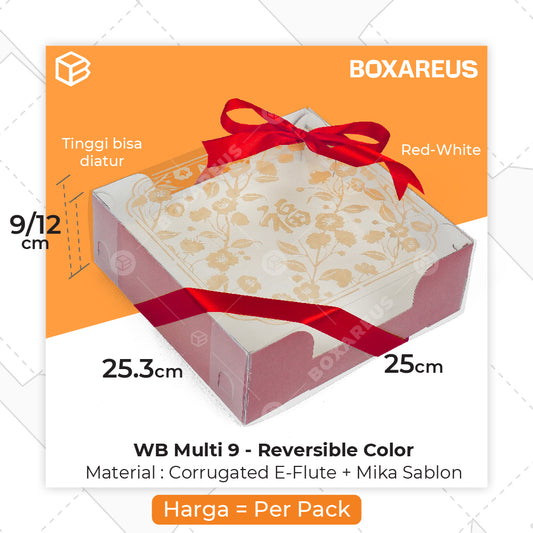 Pudding / Cup Cake Box - WB Multi 9 CNY (5 Pc)