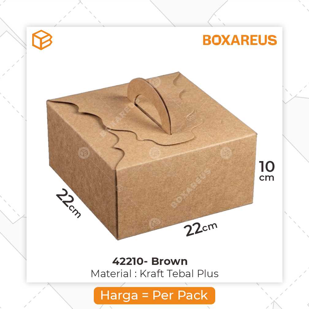 Cake Box - 42210 Brown (10 Pc)