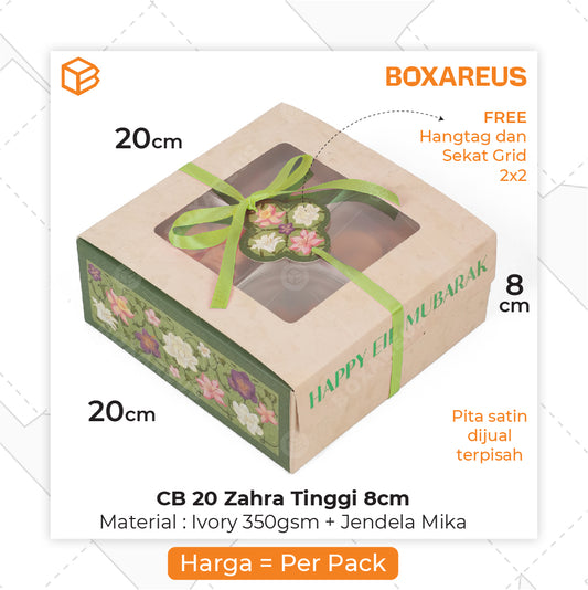 Cake Box - CB 20 Zahra Tinggi 8cm (10 Pc)