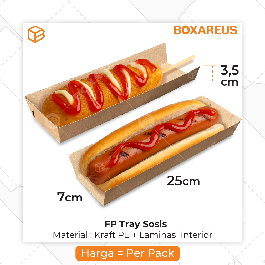 Food Tray - FP Tray Sosis Brown (50 pc)