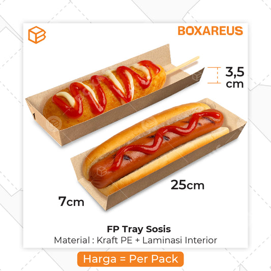 Food Tray - FP Tray Sosis Brown (50 pc)