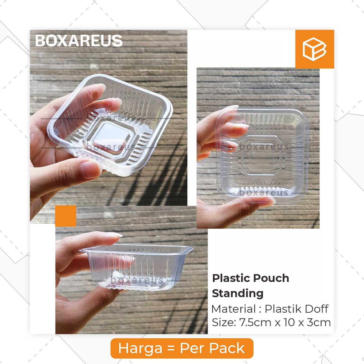 Moon Cake Tray Plastik - PTA75 (100 Pc)