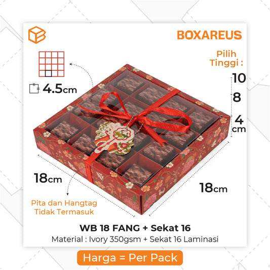 Cake Box - WB 18 Fang Sekat 16 (10 Pc)
