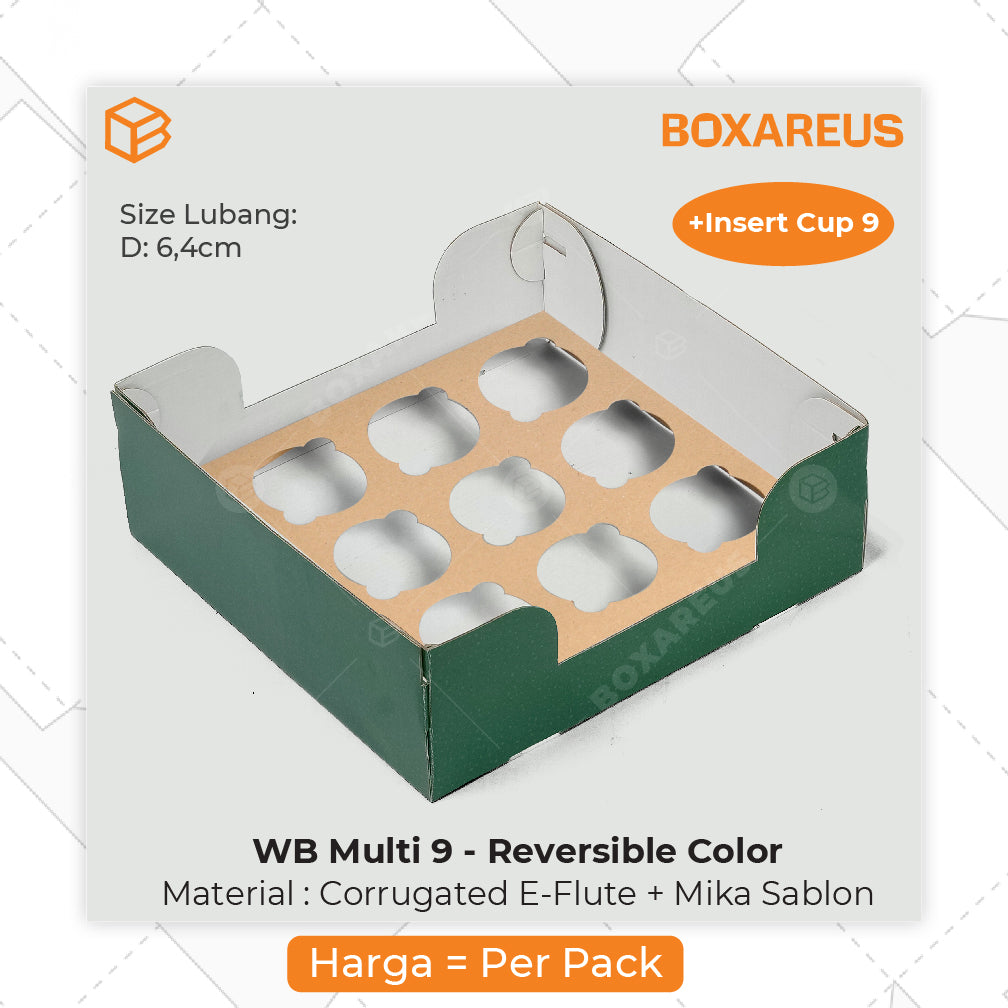 Pudding / Cup Cake Box - WB Multi 9 Eid (5 Pc)