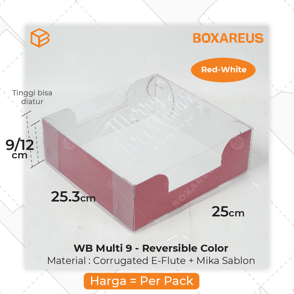 Pudding / Cup Cake Box - WBC Multi 9 Natal (5 Pc)