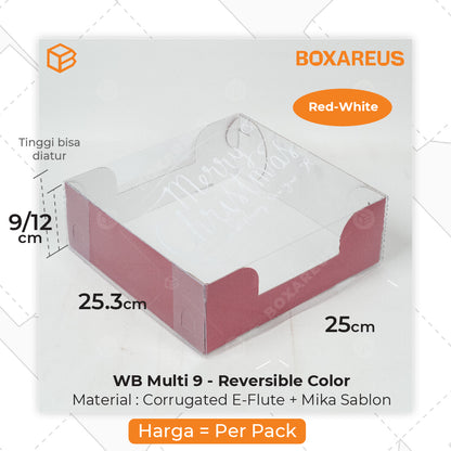 Pudding / Cup Cake Box - WBC Multi 9 Natal (5 Pc)
