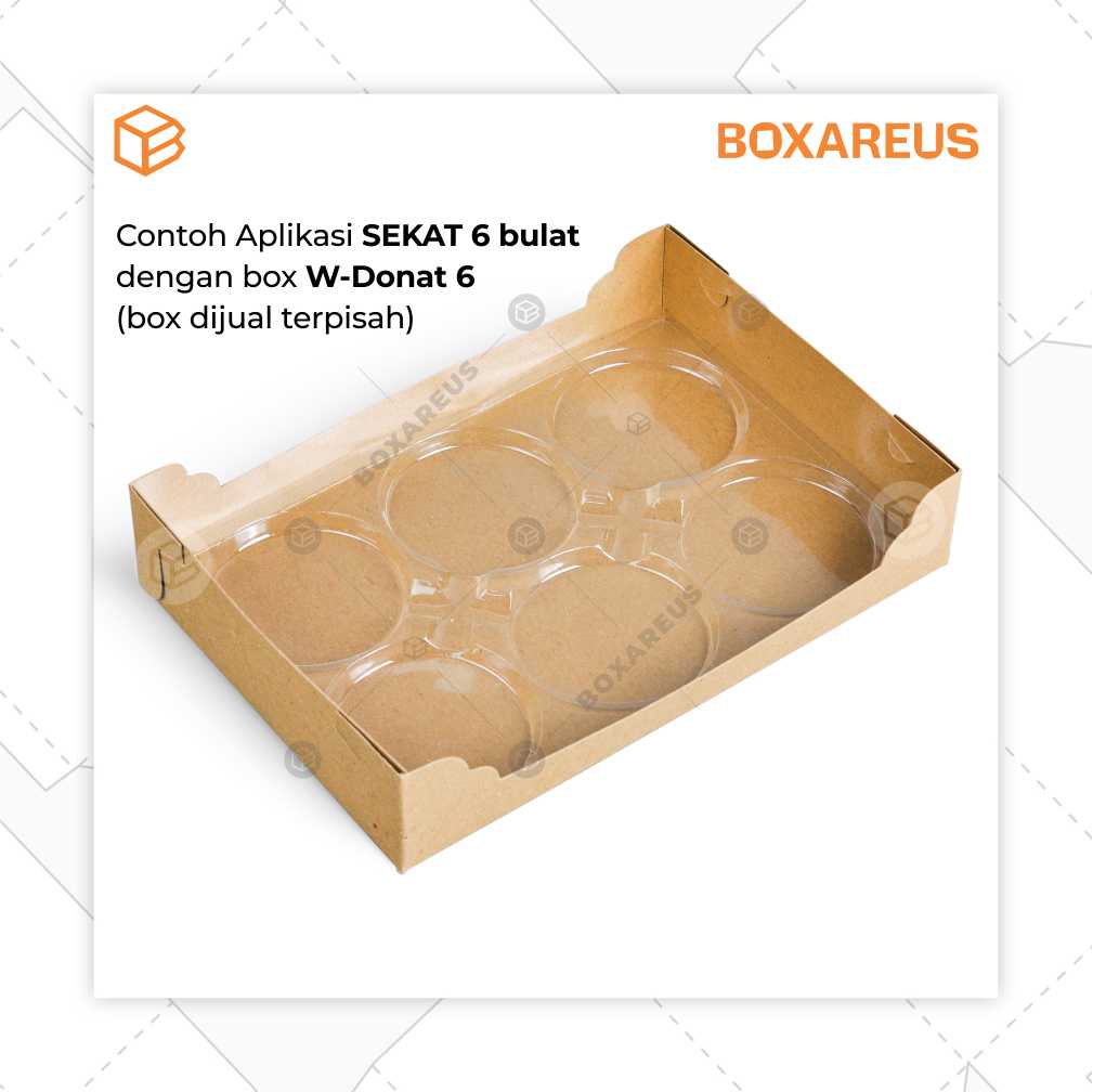Plastik Tray Puding - PTP Bulat 6 (50 Pc)