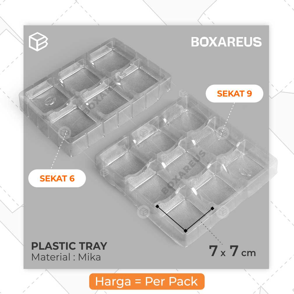 Plastik Tray Puding - PTP Kotak Sekat (50 Pc)
