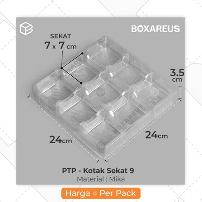 Plastik Tray Puding - PTP Kotak Sekat (50 Pc)