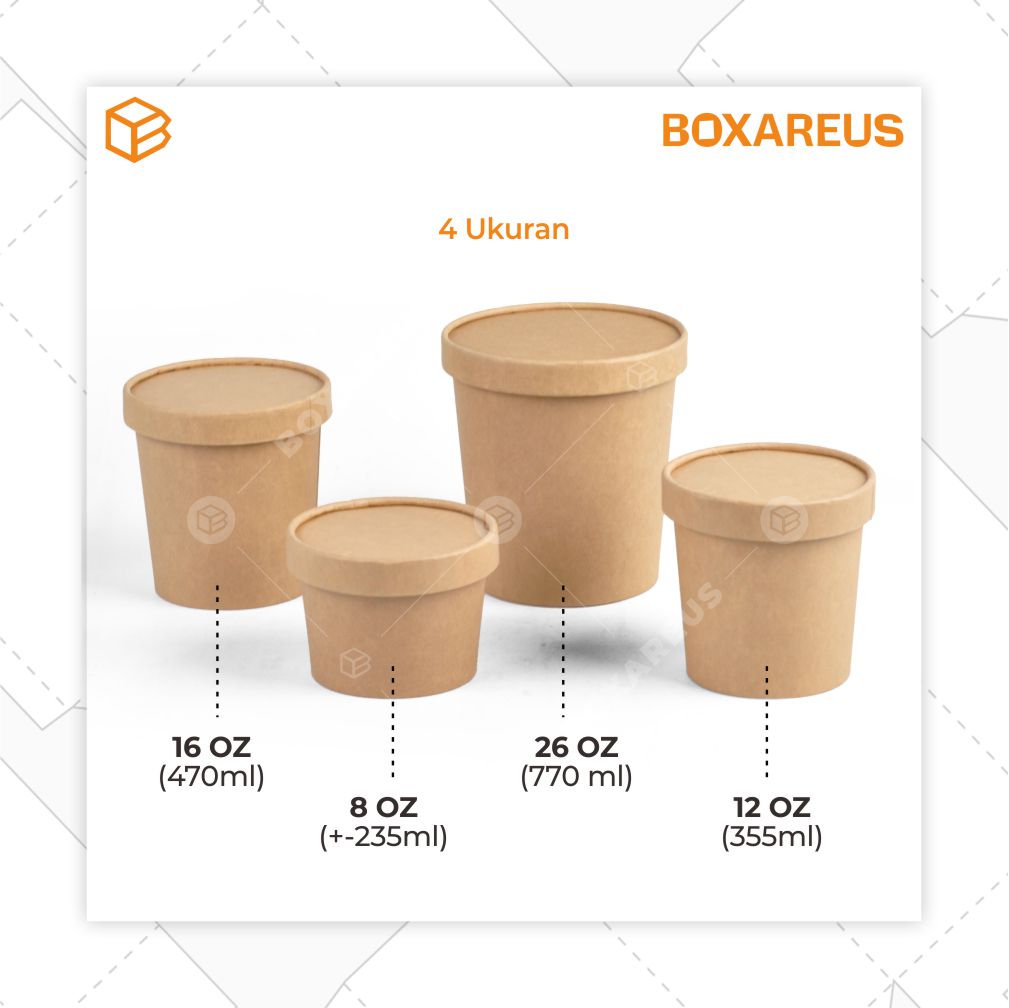 Ice Cream/Soup Cup - Paper Bowl (25 Pc)
