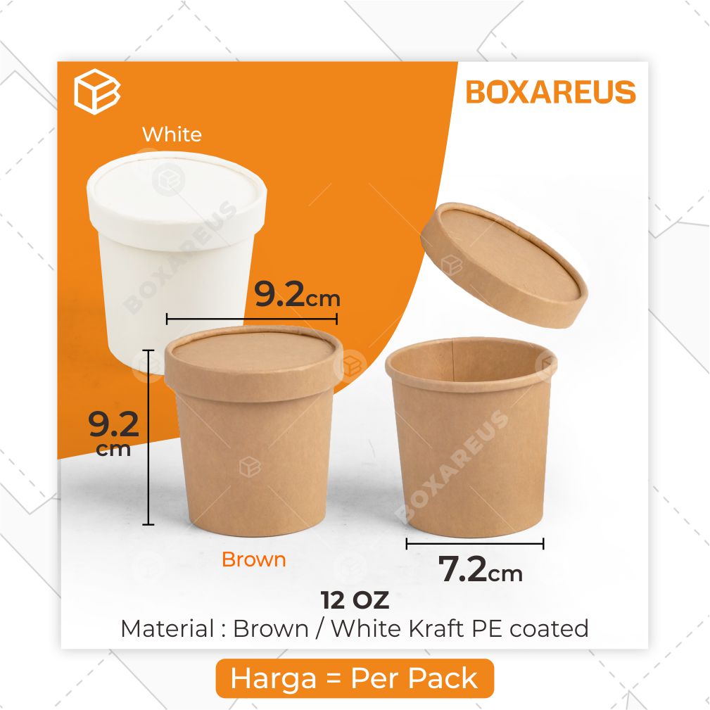 Ice Cream/Soup Cup - Paper Bowl (25 Pc)