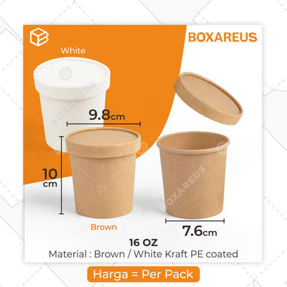 Ice Cream/Soup Cup - Paper Bowl (25 Pc)