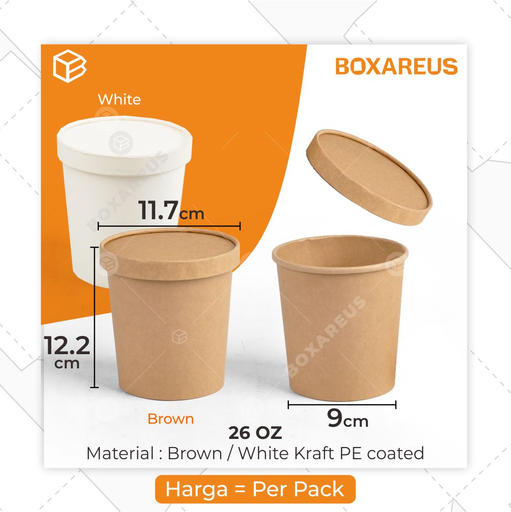 Ice Cream/Soup Cup - Paper Bowl (25 Pc)