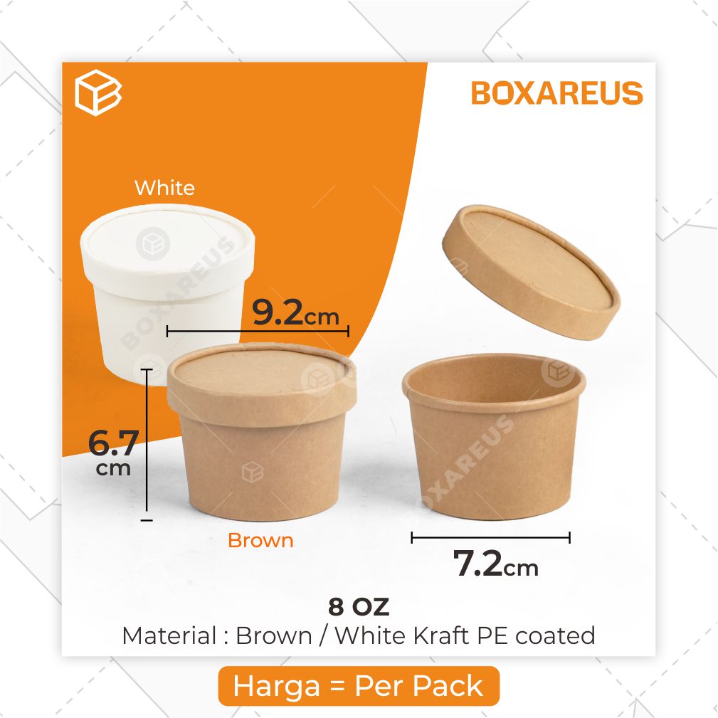 Ice Cream/Soup Cup - Paper Bowl (25 Pc)