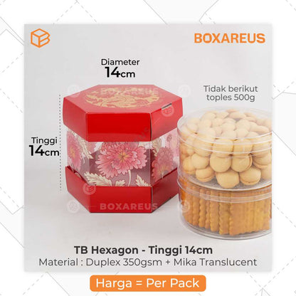 Toples Box - TB Hexagon Peony (10 Pc)