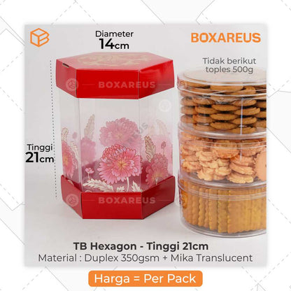 Toples Box - TB Hexagon Peony (10 Pc)