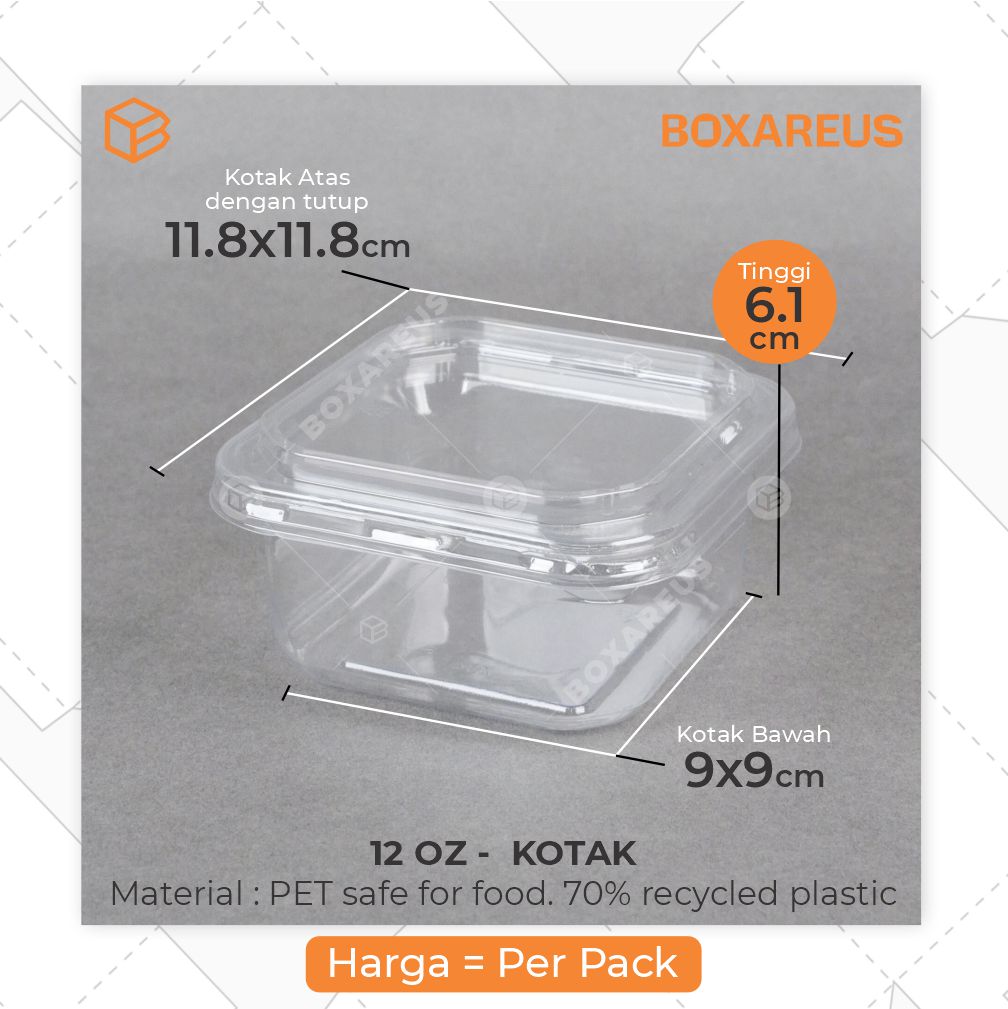 Mangkok Mika/Plastic Bowl - KOTAK (50 Pc)