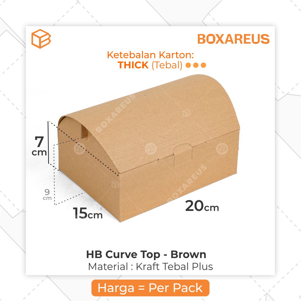 Cake Box - HB Curve Top (10 Pc)