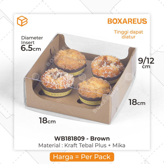 Cup Cake Box - WB181809 (10 Pc)