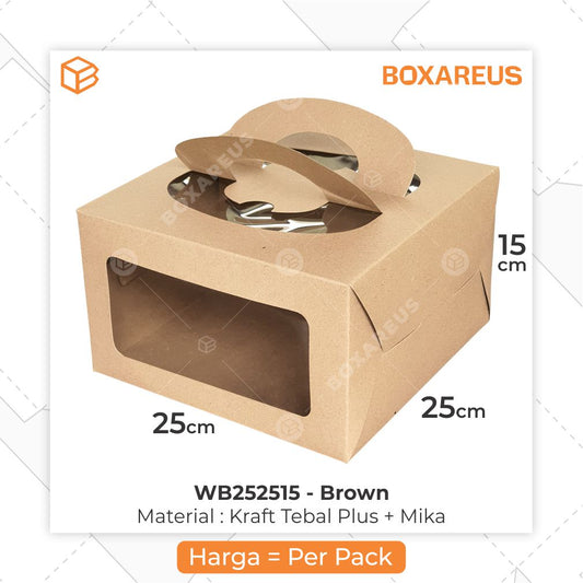 Cake Box - WB252515 Brown (10 Pc)