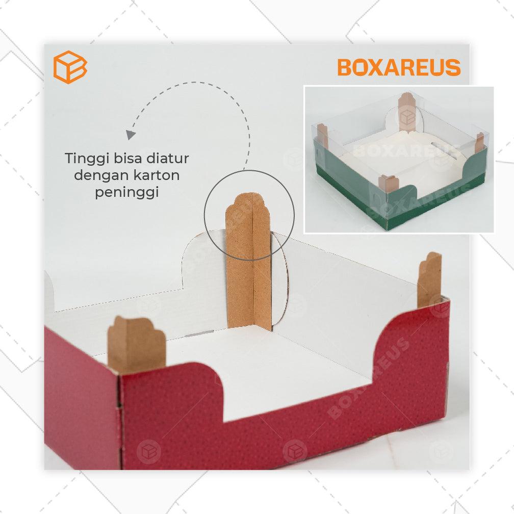 Pudding / Cup Cake Box -  WB Multi 9 Reversible White