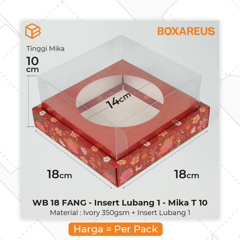 Cake Box - WB 18 Fang Lubang 1 (10 Pc)