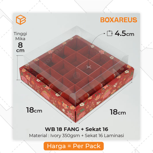 Cake Box - WB 18 Fang Sekat 16 (10 Pc)