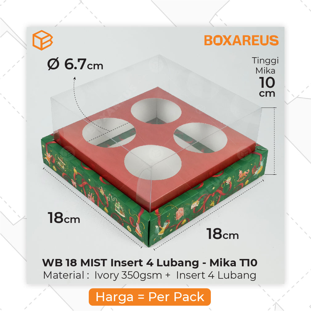 Cake Box - WB Mist Lubang 4 (10 Pc)